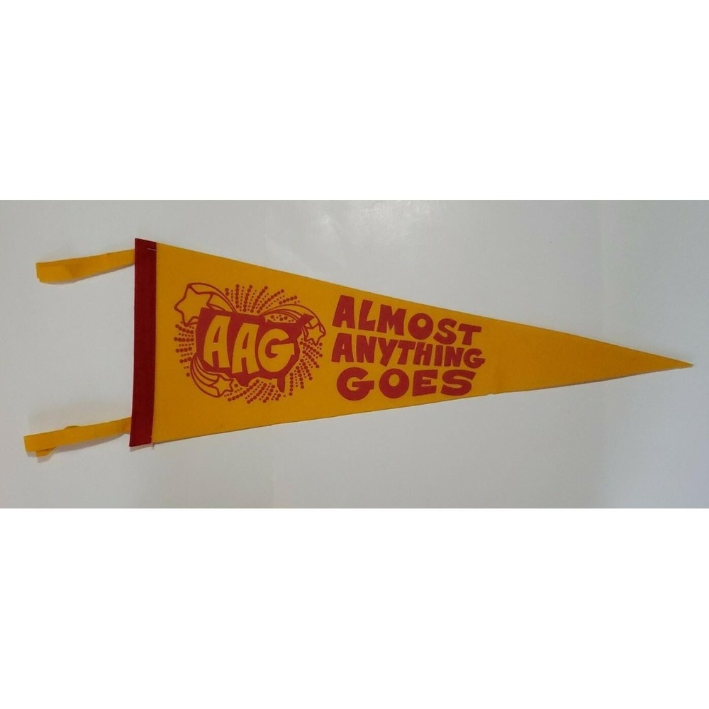 Vintage 1970s‎ AAG Almost Anything Goes- TV Game Show felt banner pennant